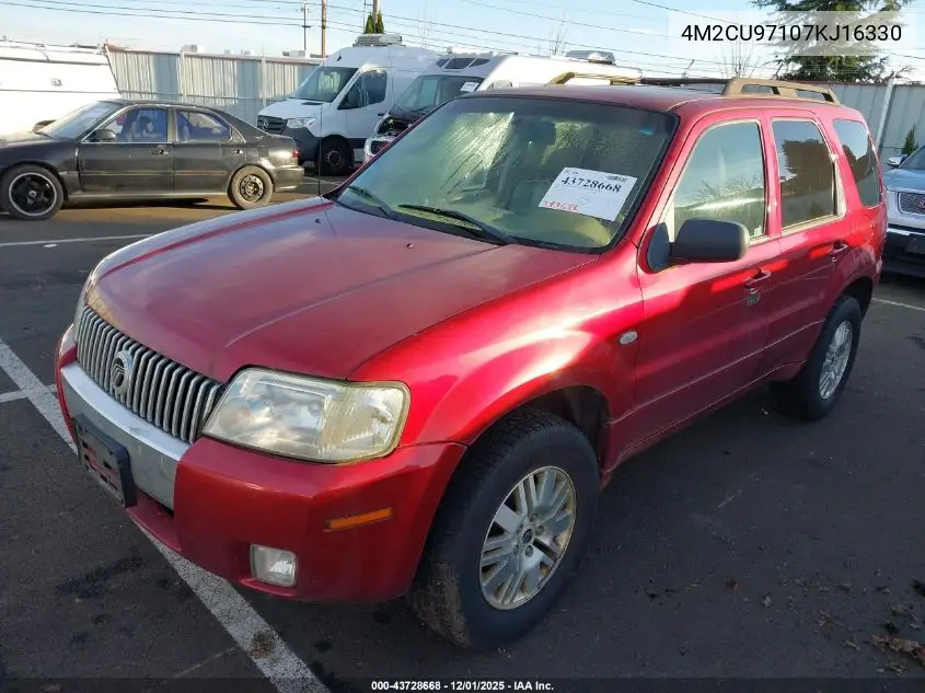 4M2CU97107KJ16330 2007 Mercury Mariner Premier