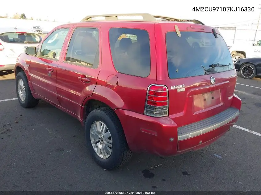 4M2CU97107KJ16330 2007 Mercury Mariner Premier