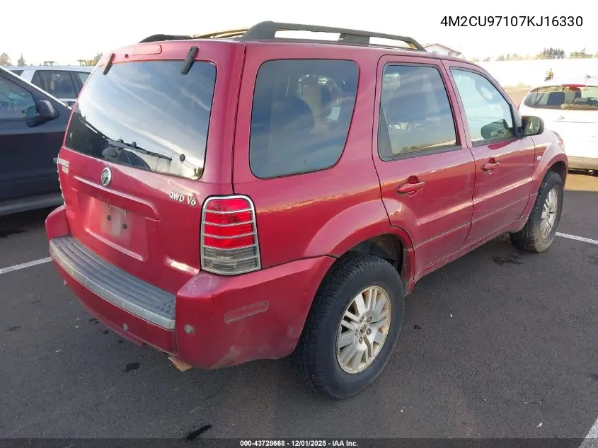 4M2CU97107KJ16330 2007 Mercury Mariner Premier