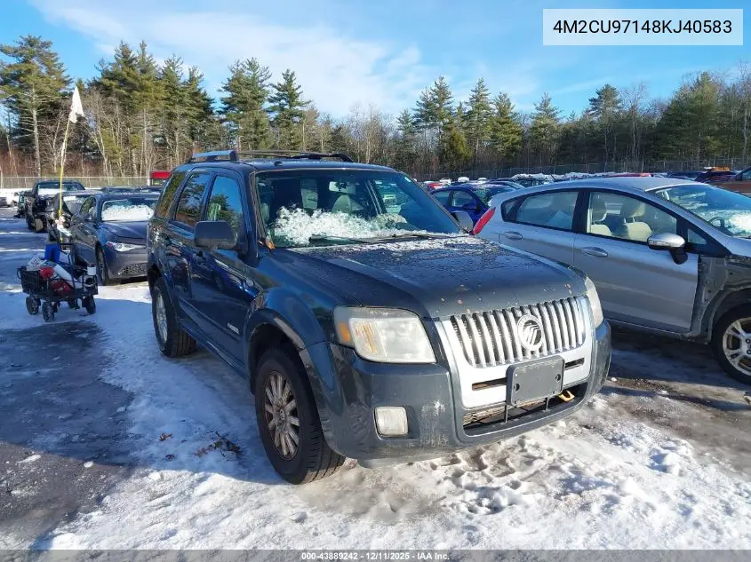 4M2CU97148KJ40583 2008 Mercury Mariner Premier