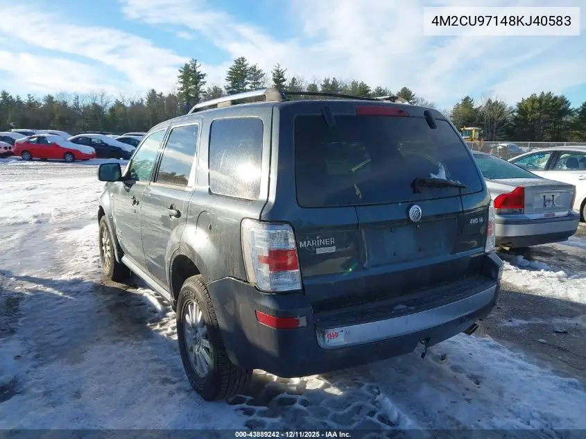 4M2CU97148KJ40583 2008 Mercury Mariner Premier