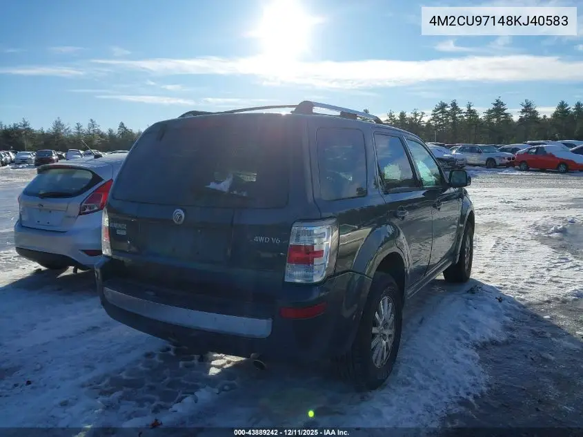 4M2CU97148KJ40583 2008 Mercury Mariner Premier