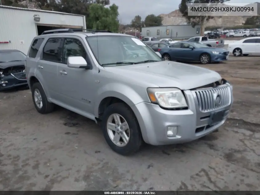 4M2CU29HX8KJ00994 2008 Mercury Mariner Hybrid