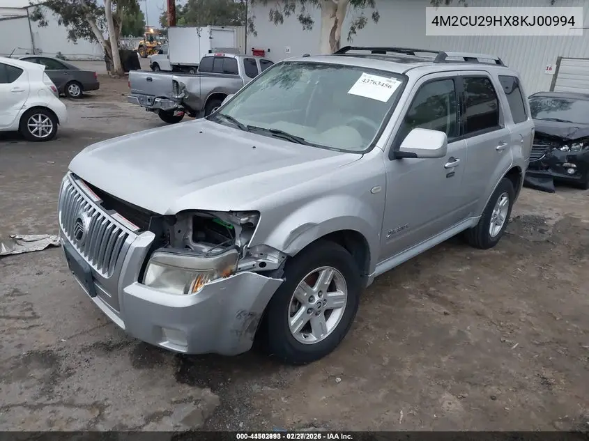4M2CU29HX8KJ00994 2008 Mercury Mariner Hybrid