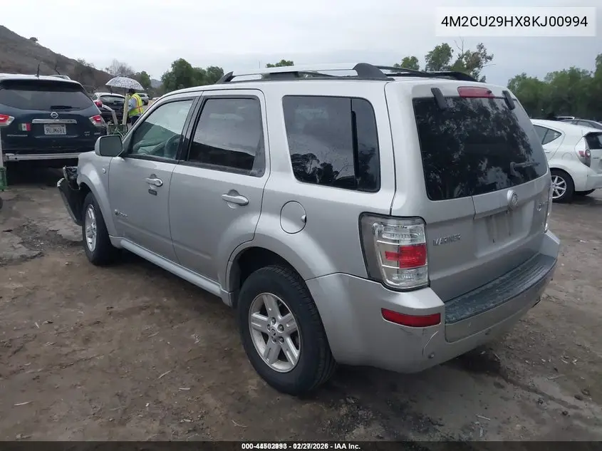 4M2CU29HX8KJ00994 2008 Mercury Mariner Hybrid
