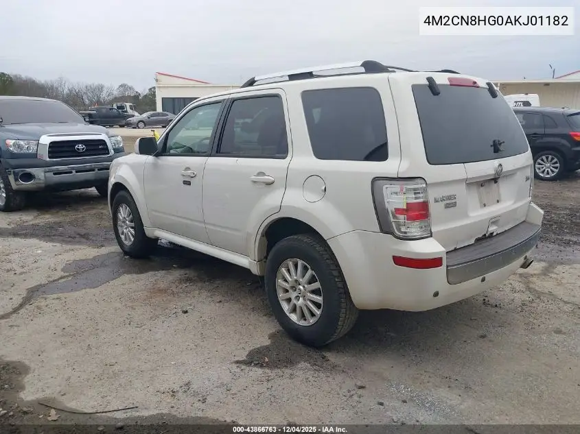 4M2CN8HG0AKJ01182 2010 Mercury Mariner Premier