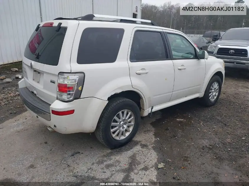 4M2CN8HG0AKJ01182 2010 Mercury Mariner Premier