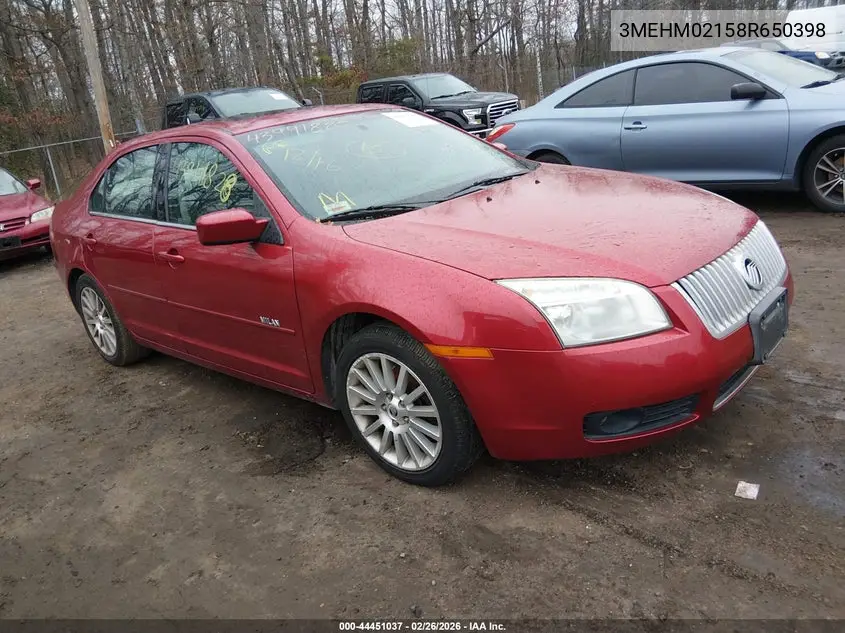 3MEHM02158R650398 2008 Mercury Milan V6 Premier