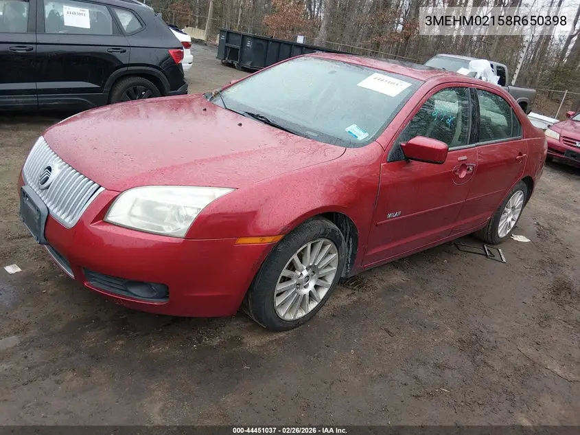 3MEHM02158R650398 2008 Mercury Milan V6 Premier