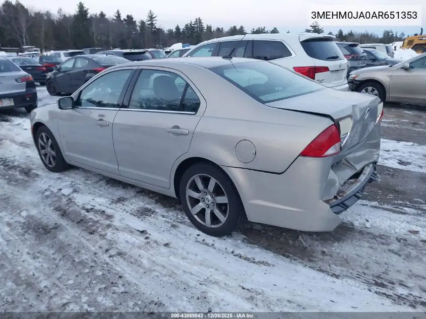 3MEHM0JA0AR651353 2010 Mercury Milan Premier
