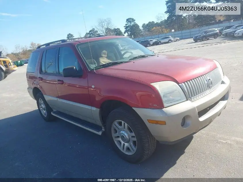 4M2ZU66K04UJ05363 2004 Mercury Mountaineer Convenience/Luxury/Premier