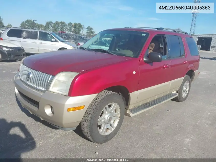 4M2ZU66K04UJ05363 2004 Mercury Mountaineer Convenience/Luxury/Premier