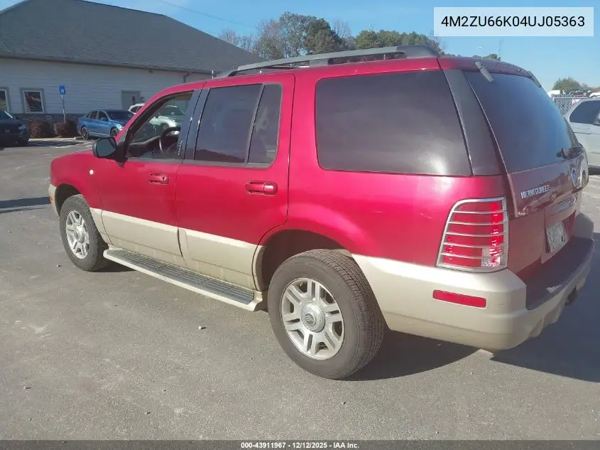 4M2ZU66K04UJ05363 2004 Mercury Mountaineer Convenience/Luxury/Premier