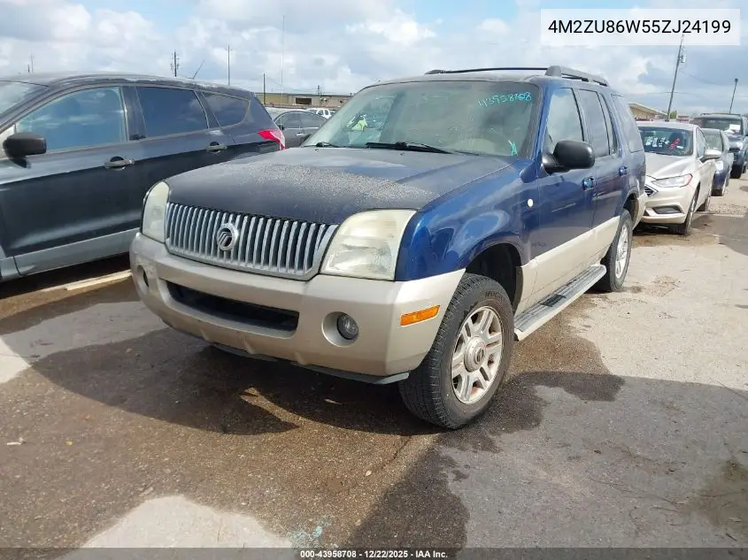 4M2ZU86W55ZJ24199 2005 Mercury Mountaineer
