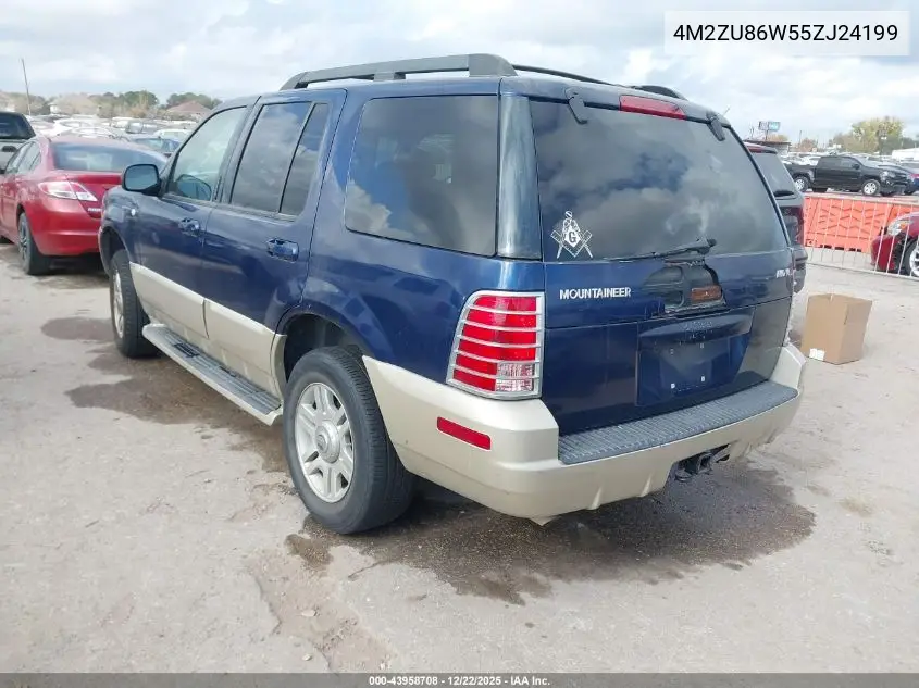 4M2ZU86W55ZJ24199 2005 Mercury Mountaineer
