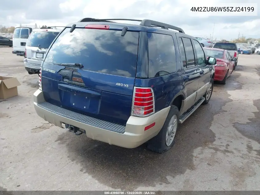 4M2ZU86W55ZJ24199 2005 Mercury Mountaineer