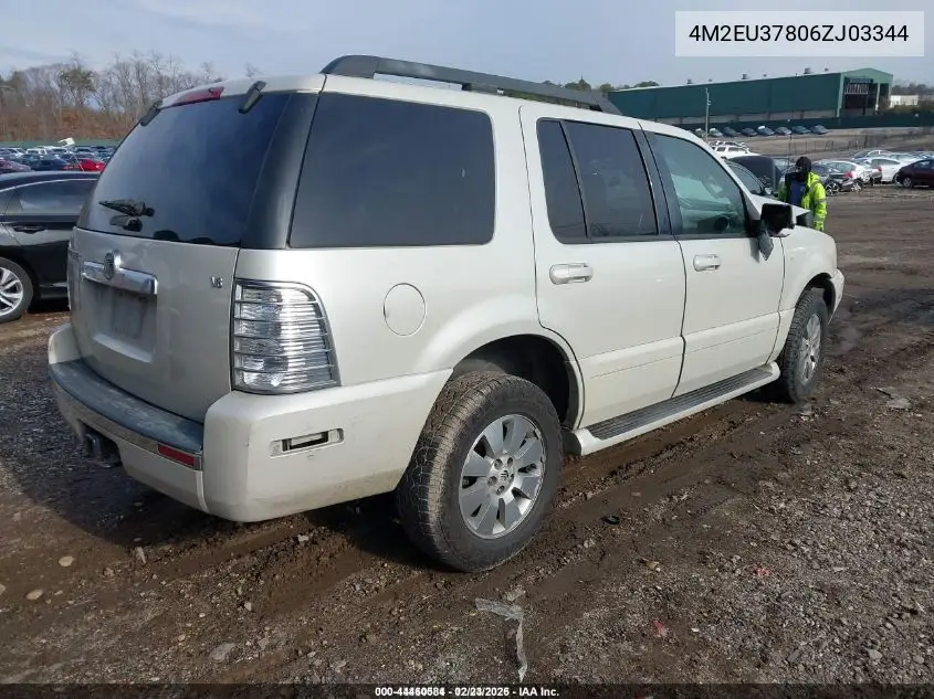 4M2EU37806ZJ03344 2006 Mercury Mountaineer Luxury
