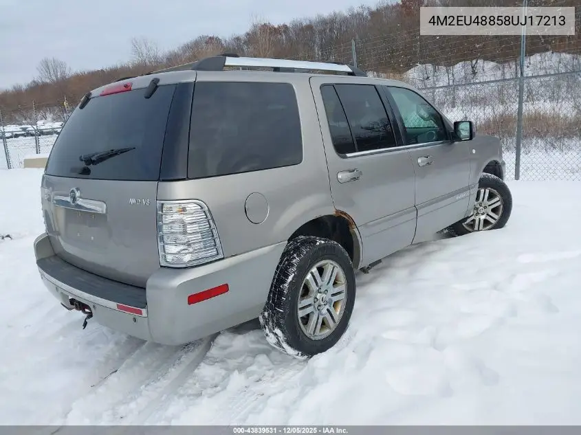 4M2EU48858UJ17213 2008 Mercury Mountaineer Premier