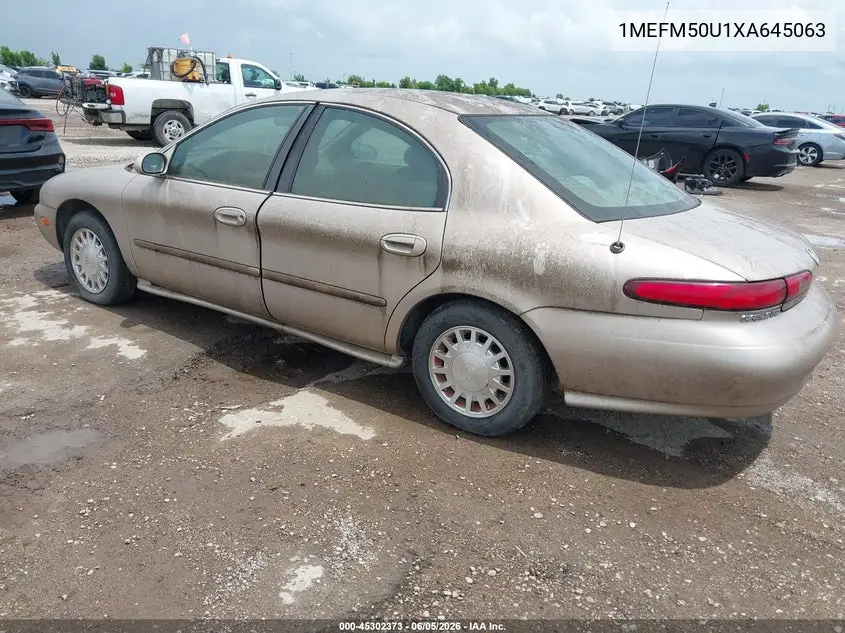 1999 Mercury Sable Gs VIN: 1MEFM50U1XA645063 Lot: 45302373