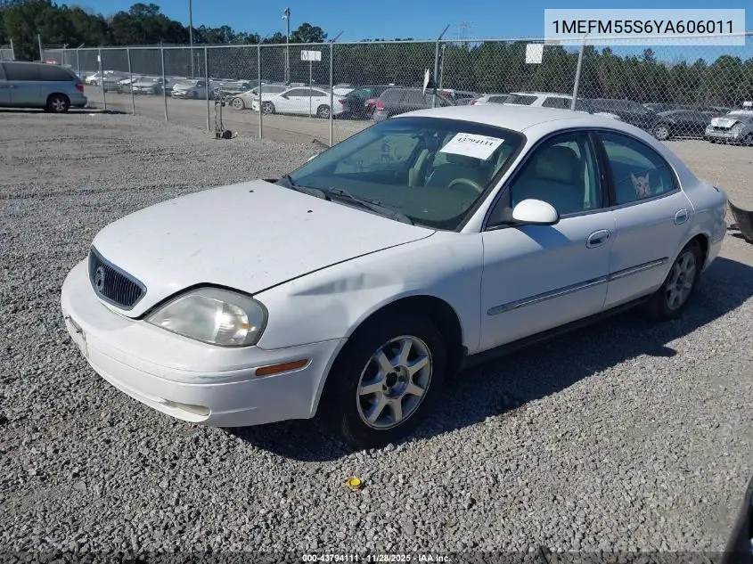1MEFM55S6YA606011 2000 Mercury Sable Ls Premium