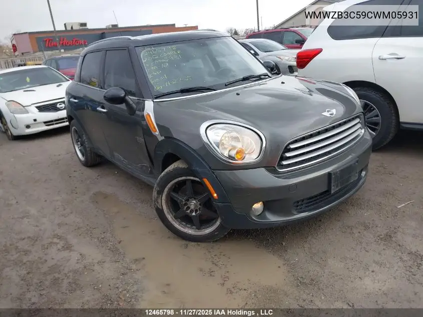 WMWZB3C59CWM05931 2012 Mini Cooper Countryman
