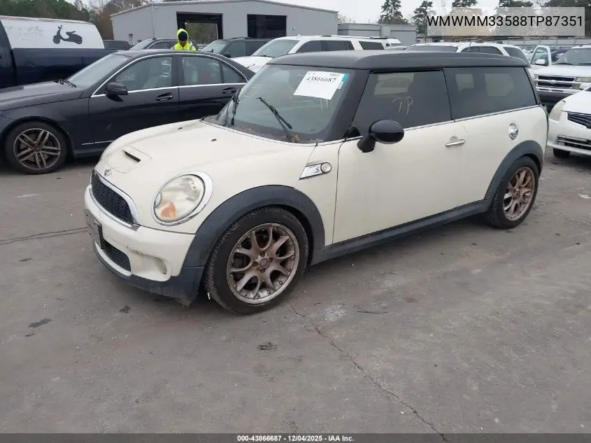 WMWMM33588TP87351 2008 Mini Cooper S Clubman