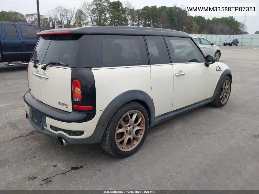 WMWMM33588TP87351 2008 Mini Cooper S Clubman
