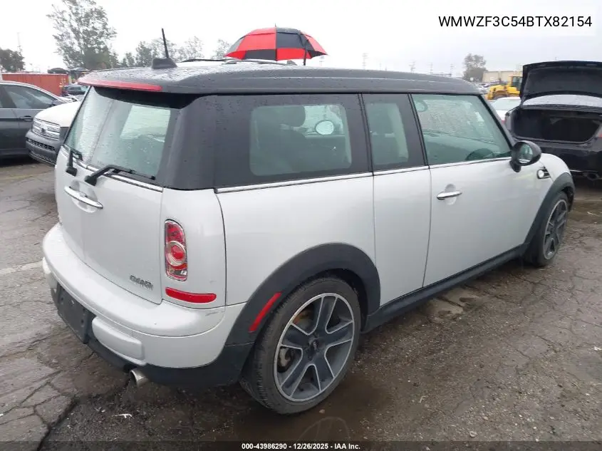 2011 Mini Cooper Clubman VIN: WMWZF3C54BTX82154 Lot: 45389865