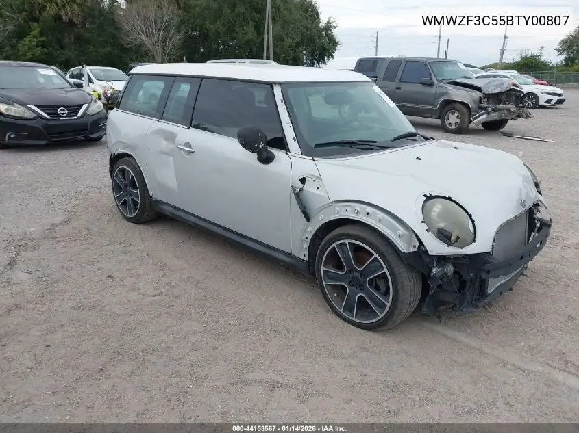 WMWZF3C55BTY00807 2011 Mini Cooper Clubman