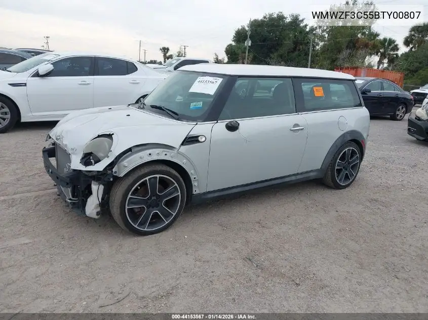 WMWZF3C55BTY00807 2011 Mini Cooper Clubman