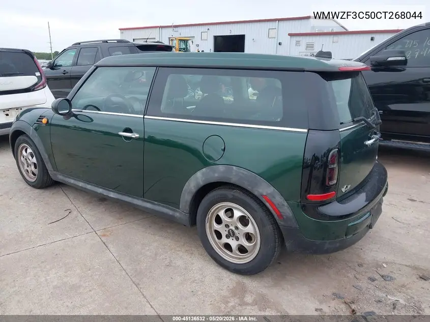 2012 Mini Cooper Clubman VIN: WMWZF3C50CT268044 Lot: 45136532