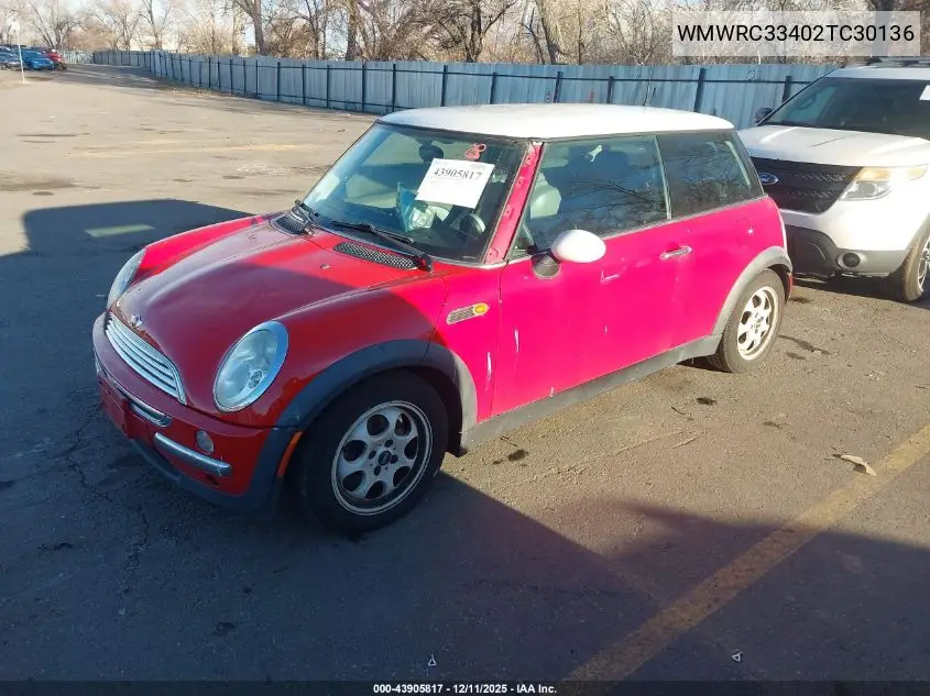 WMWRC33402TC30136 2002 Mini Cooper
