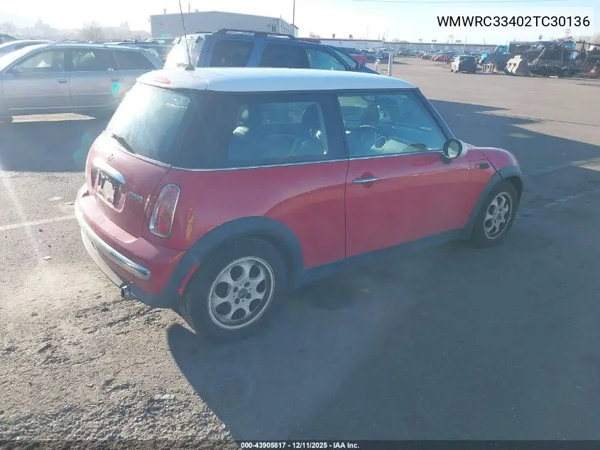 WMWRC33402TC30136 2002 Mini Cooper