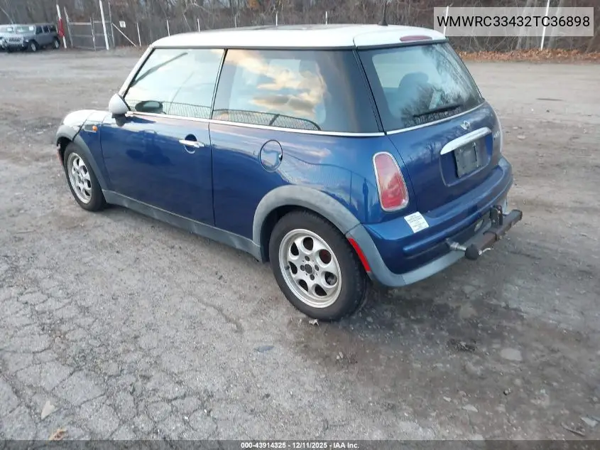WMWRC33432TC36898 2002 Mini Cooper