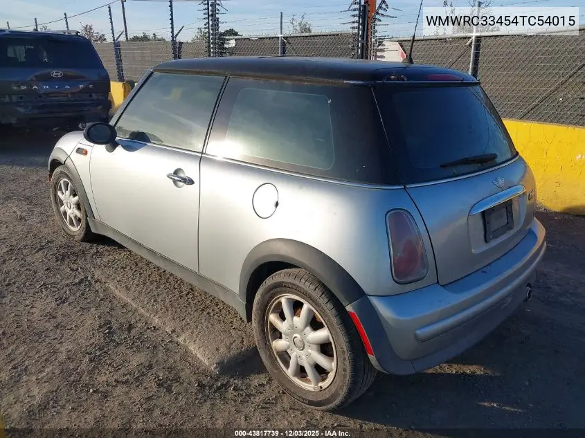 WMWRC33454TC54015 2004 Mini Cooper