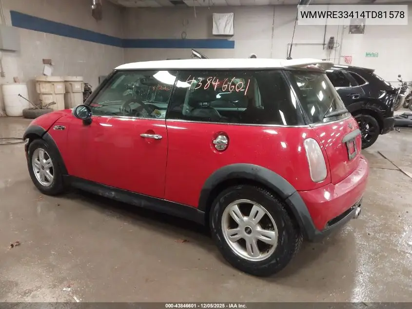 WMWRE33414TD81578 2004 Mini Cooper S