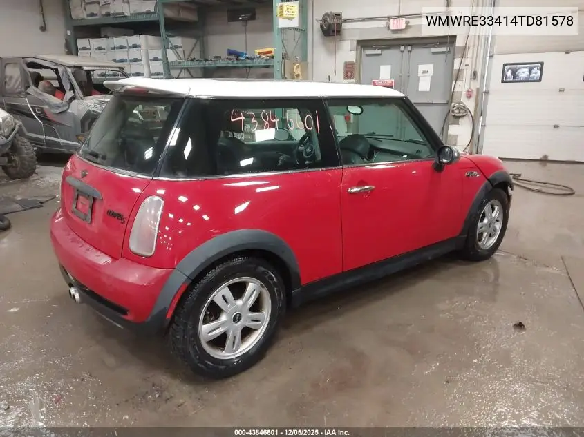 WMWRE33414TD81578 2004 Mini Cooper S