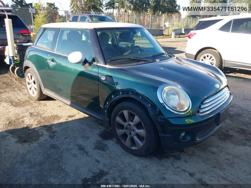 WMWMF33547TT51296 2007 Mini Cooper