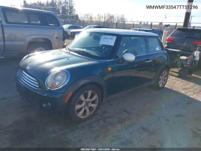 WMWMF33547TT51296 2007 Mini Cooper