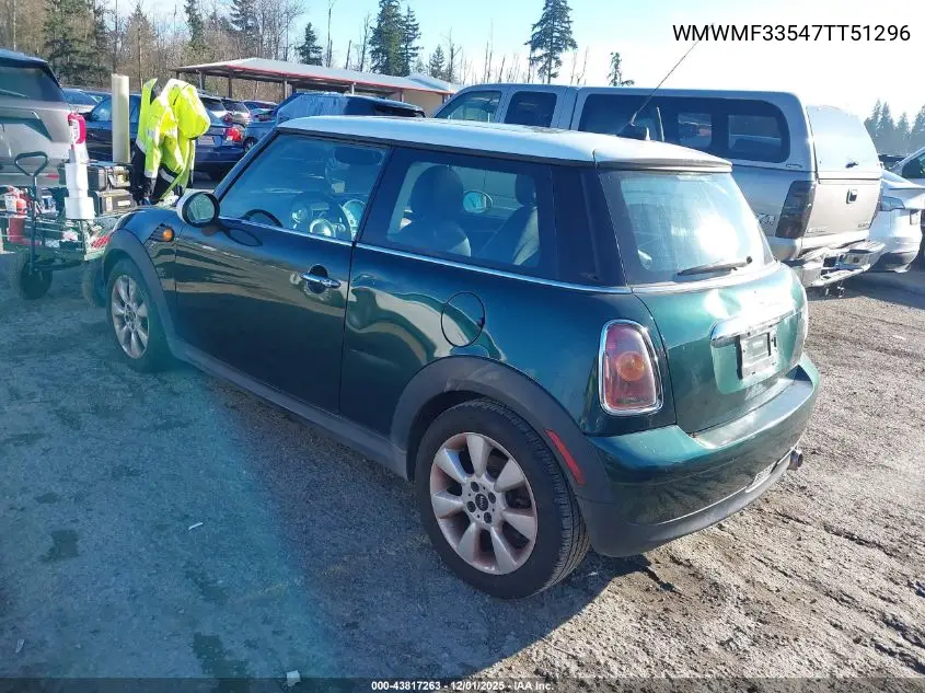 WMWMF33547TT51296 2007 Mini Cooper