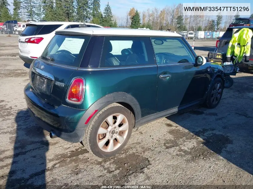 WMWMF33547TT51296 2007 Mini Cooper