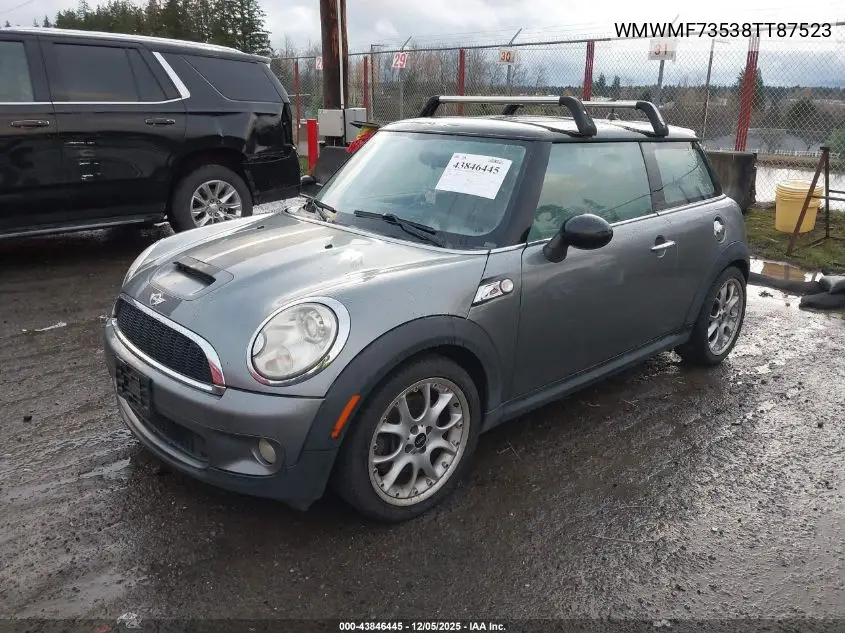WMWMF73538TT87523 2008 Mini Cooper S