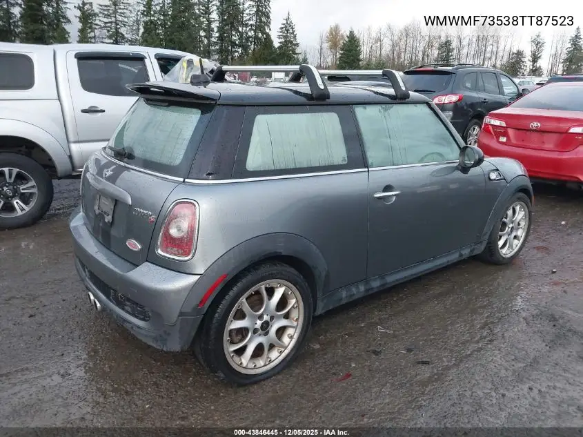 WMWMF73538TT87523 2008 Mini Cooper S