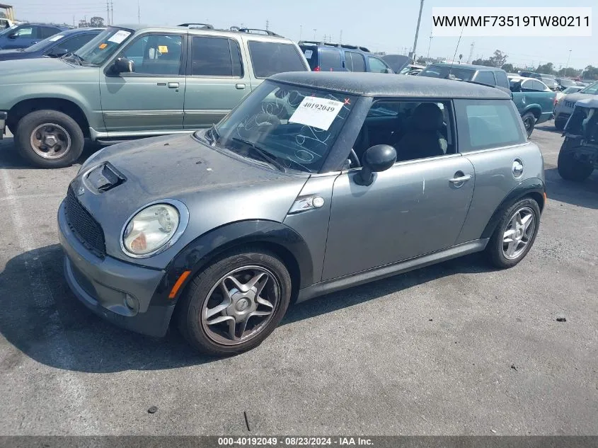 2009 Mini Cooper S VIN: WMWMF73519TW80211 Lot: 40192049