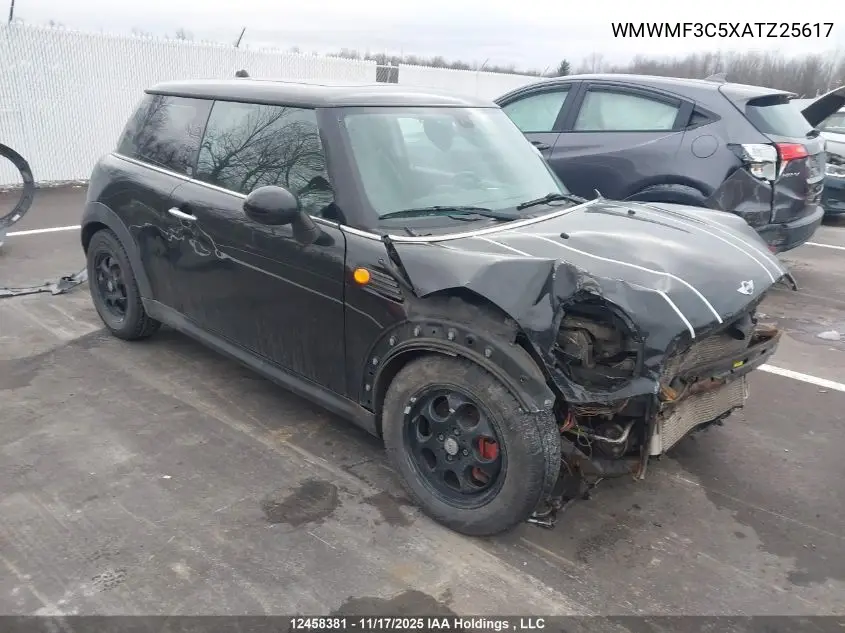 WMWMF3C5XATZ25617 2010 Mini Cooper