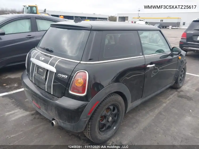 WMWMF3C5XATZ25617 2010 Mini Cooper