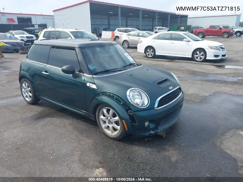 WMWMF7C53ATZ71815 2010 Mini Cooper S