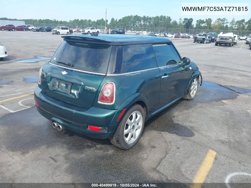 WMWMF7C53ATZ71815 2010 Mini Cooper S