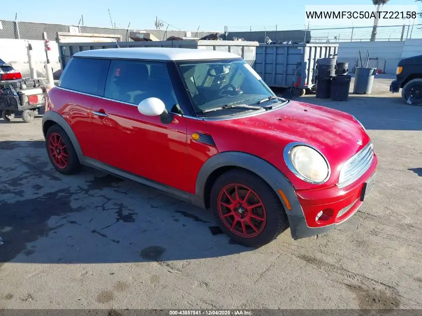 WMWMF3C50ATZ22158 2010 Mini Cooper
