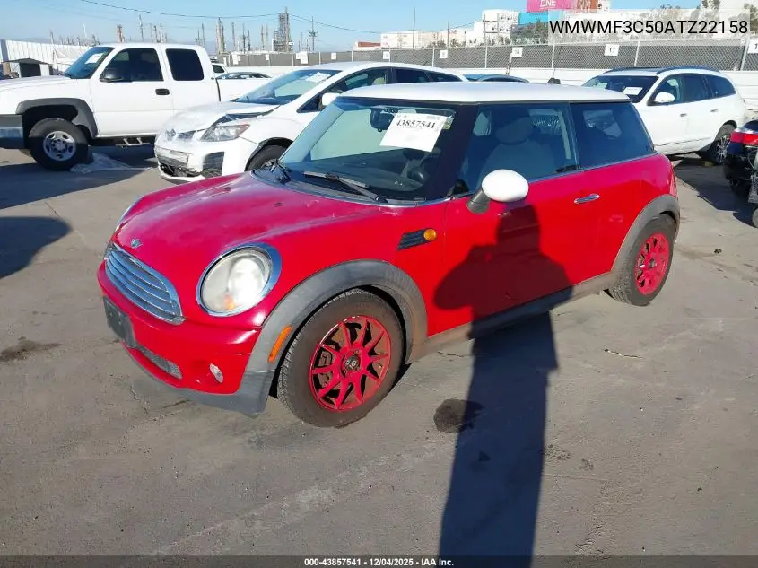 WMWMF3C50ATZ22158 2010 Mini Cooper